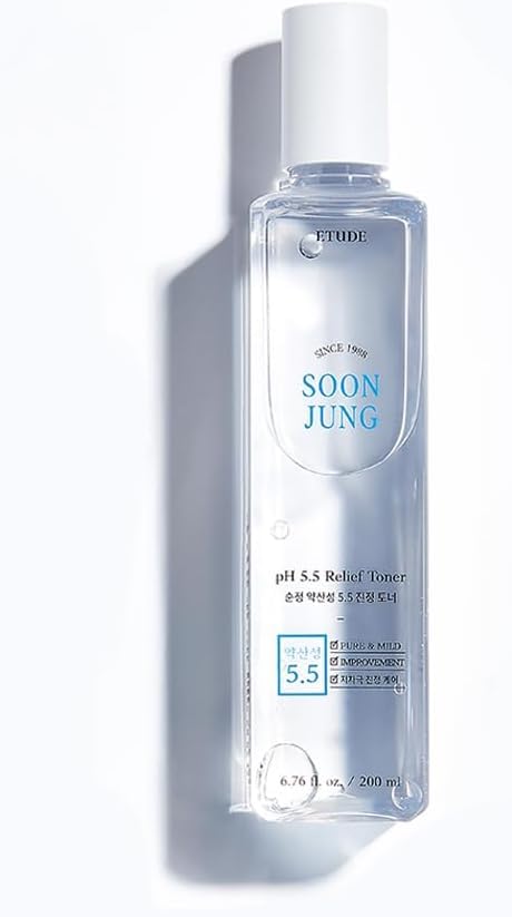 ETUDE SoonJung toner pump highlighting user-friendly design for easy dispensing.