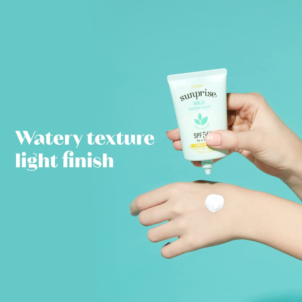 ETUDE Sunprise SPF50+ bottle back reveals broad UVA/UVB protection