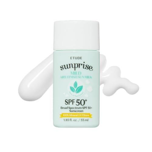 ETUDE Sunprise Sun Milk packaging box highlights travel-friendly 55ml size.