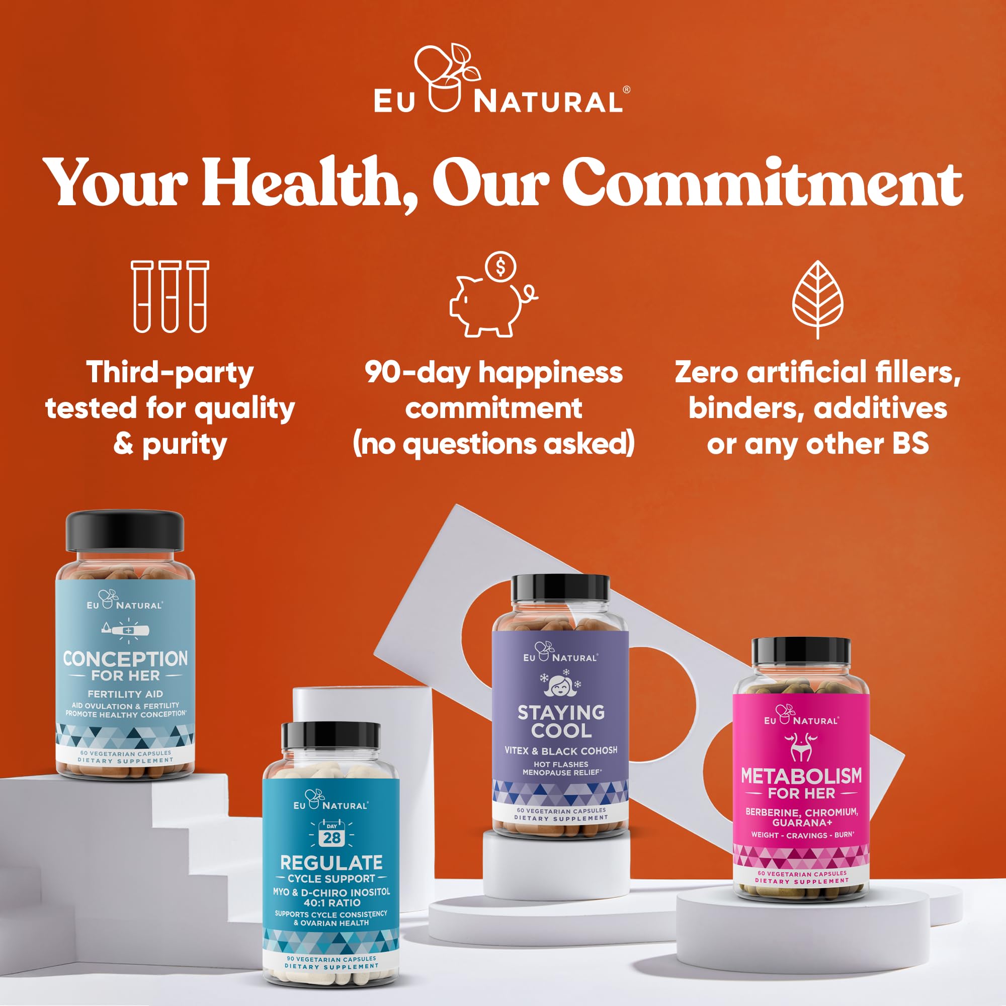 Eu Natural Vitex Pure 400mg packaging showing standardized potency.
