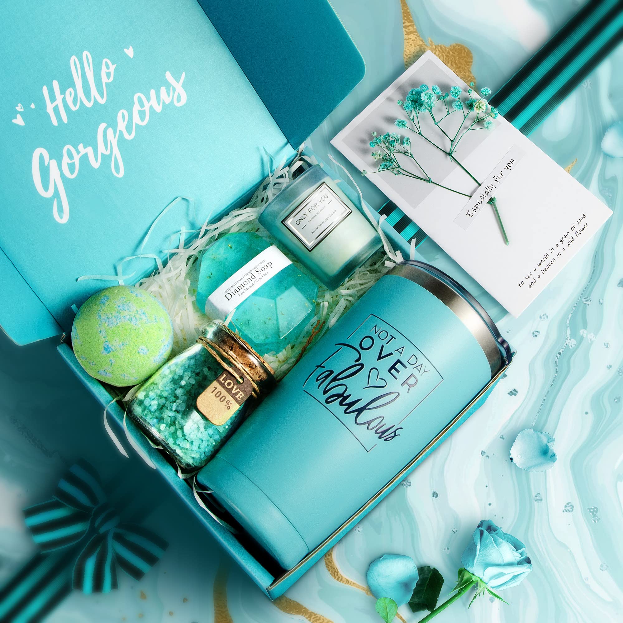 EUASOO 20oz insulated tumbler paired with spa gifts for on-the-go hydration