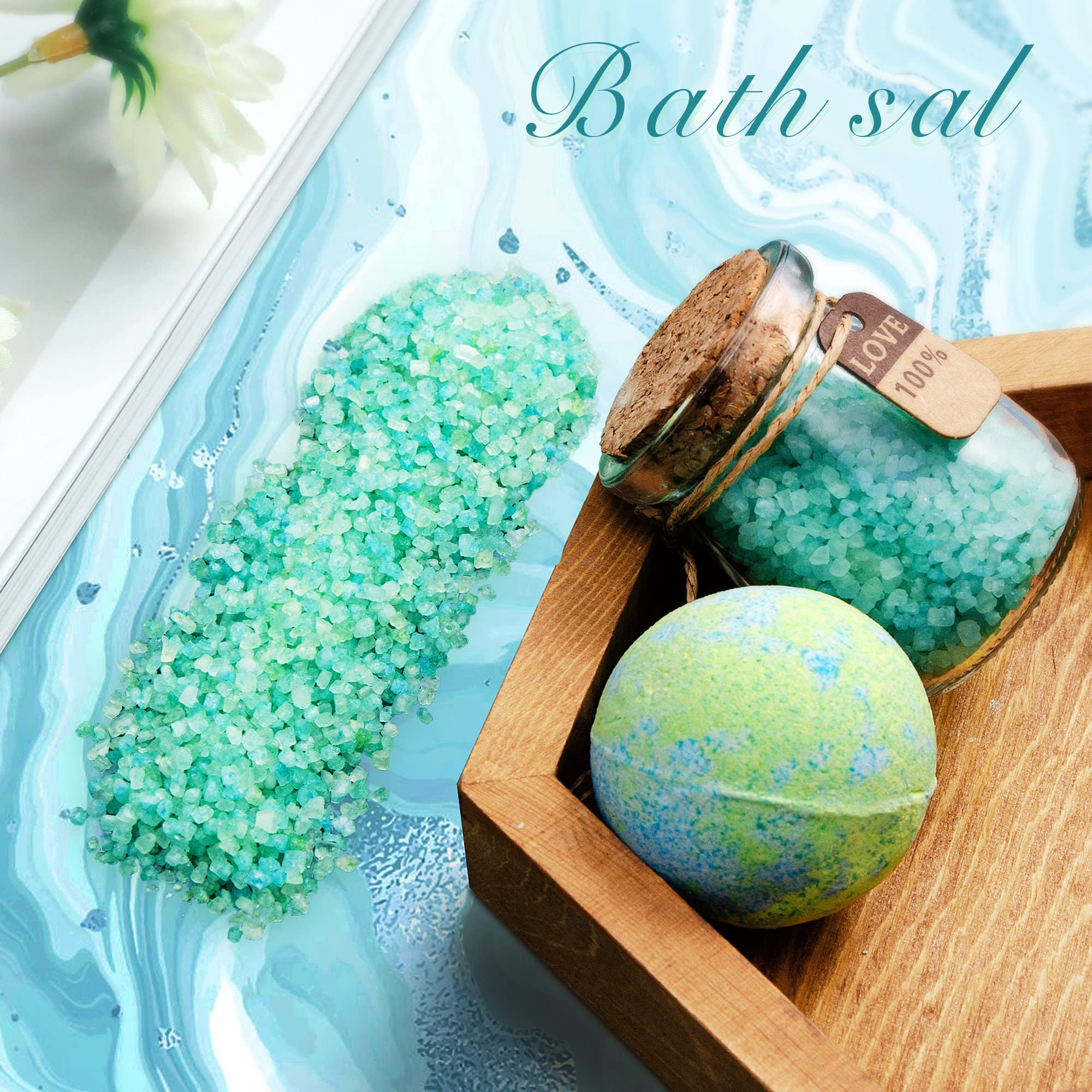 EUASOO bath salt set for calming, restorative soaks