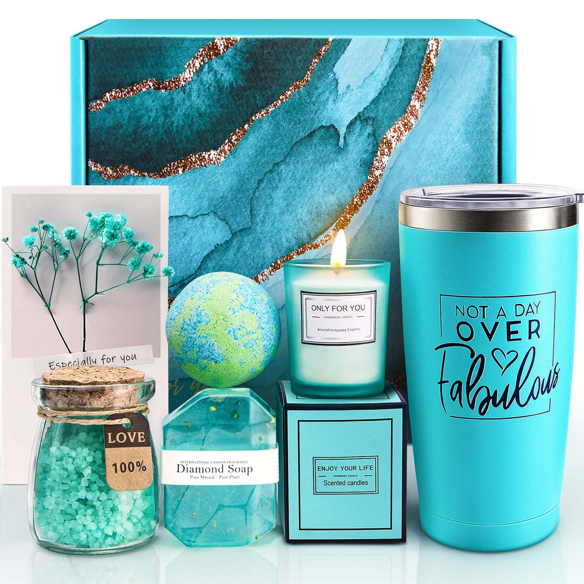 EUASOO Christmas gift basket for women with festive presentation and pampering items