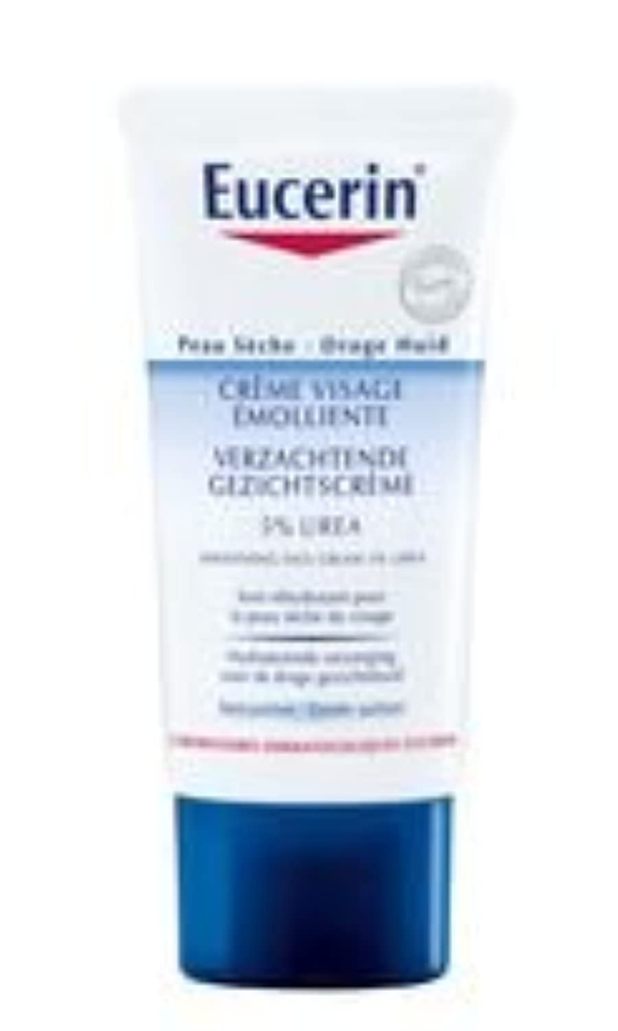 Eucerin 50ml tube on vanity for daily skincare routine
