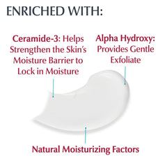 Eucerin Advanced Repair Hand Cream applied on dry hands shows smoothing action after use