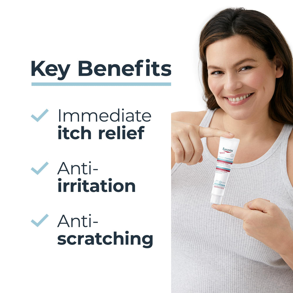 Eucerin AtopiControl Intensive Calming Cream jar for quick on-skin relief.