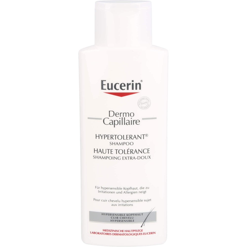 Eucerin Dermo Capillary Shampoo 250 ml bottle emphasizes convenient size
