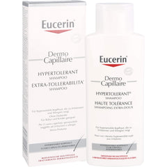 Eucerin Dermo Capillary Shampoo close-up on scalp showing irritation relief