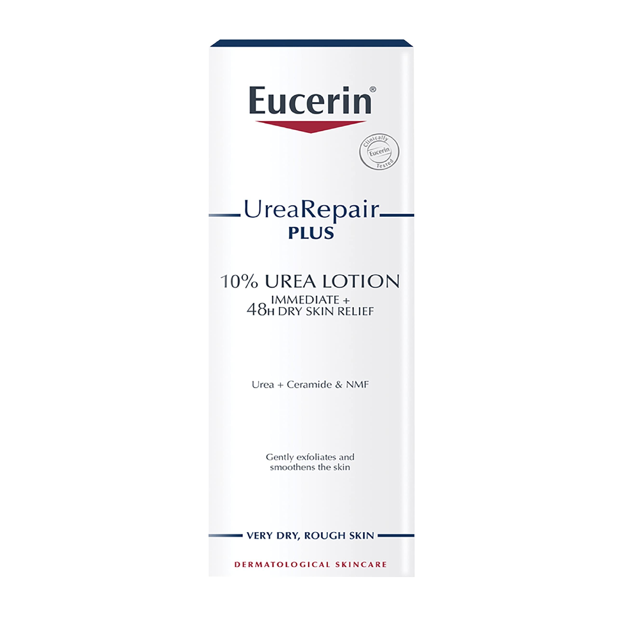Close-up of Eucerin texture showing rich, non-greasy feel for dry skin