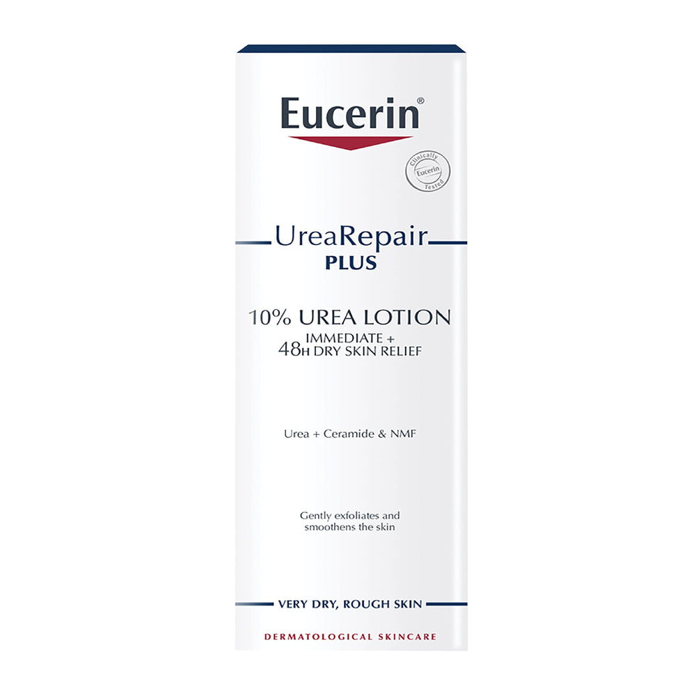 Close-up of Eucerin texture showing rich, non-greasy feel for dry skin