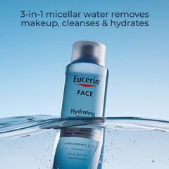 Eucerin face eye makeup removal demonstrating safe makeup removal