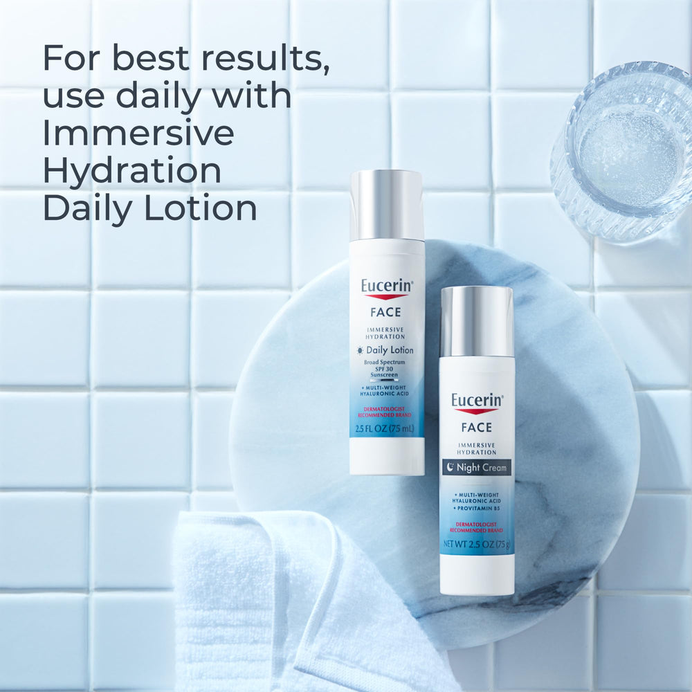 Eucerin Night Cream gift-ready packaging in holiday context