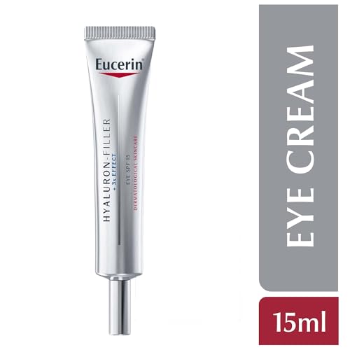 Eucerin Hyaluron Filler Eye Treatment radiant finish under eyes.