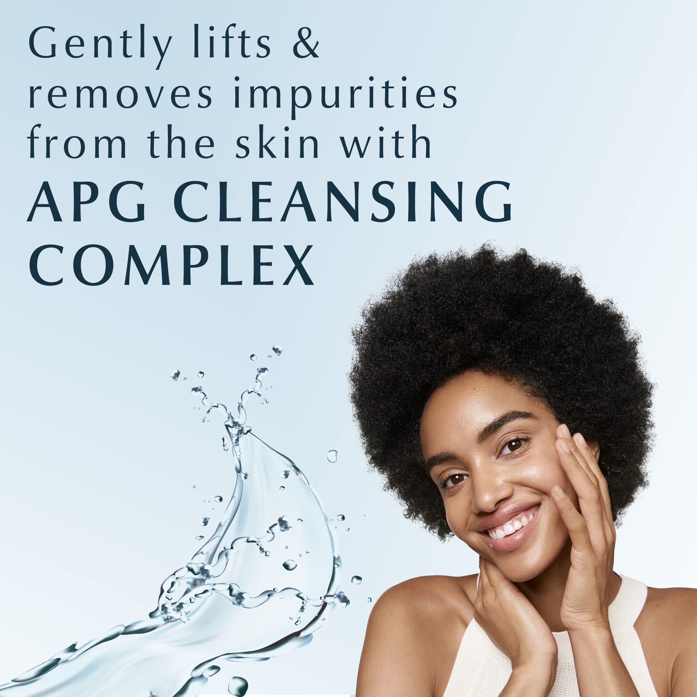 Sensitive-skin focused image showing gentle cleansing with Eucerin.
