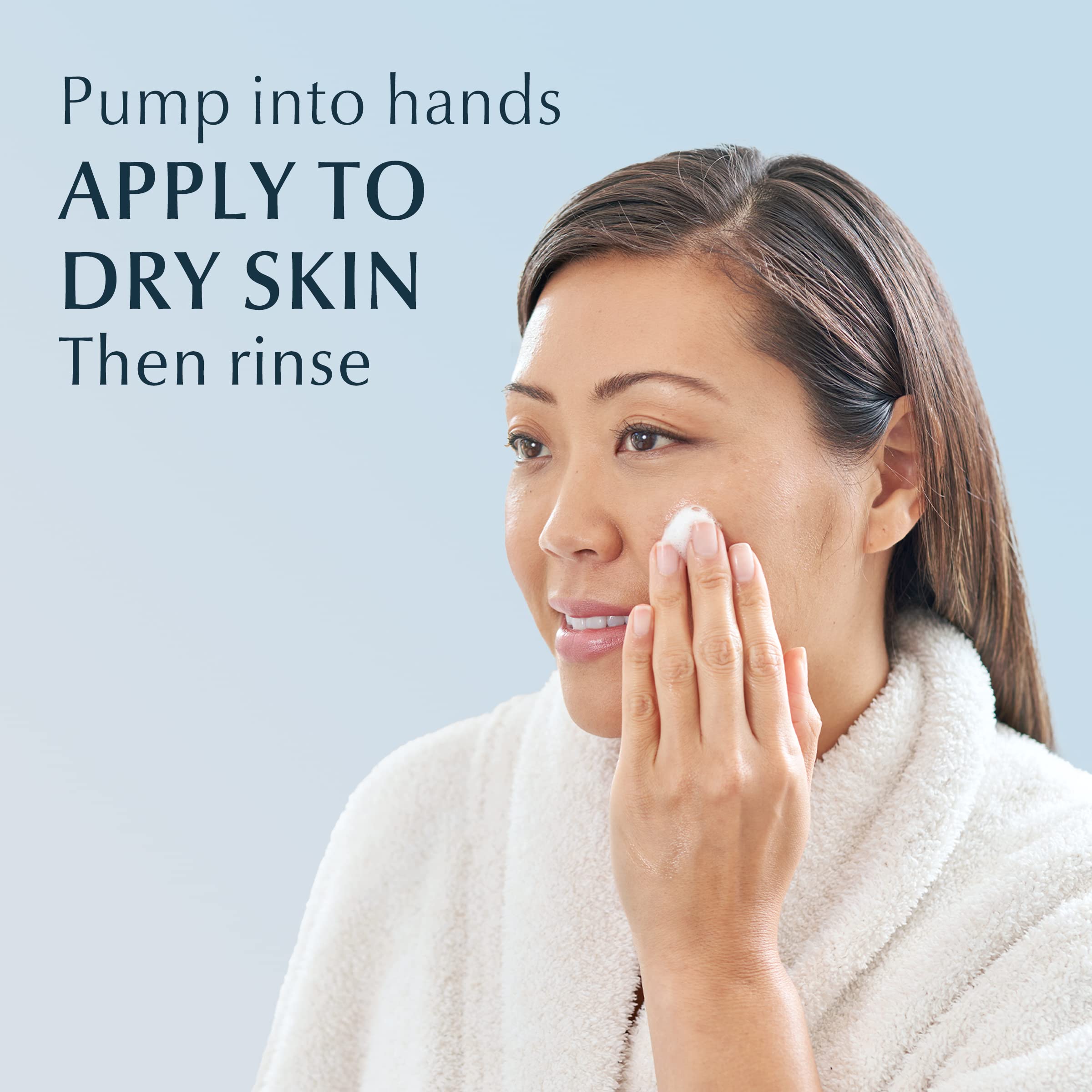 Eucerin's foam removes waterproof makeup and sunscreen with light, refreshing texture.