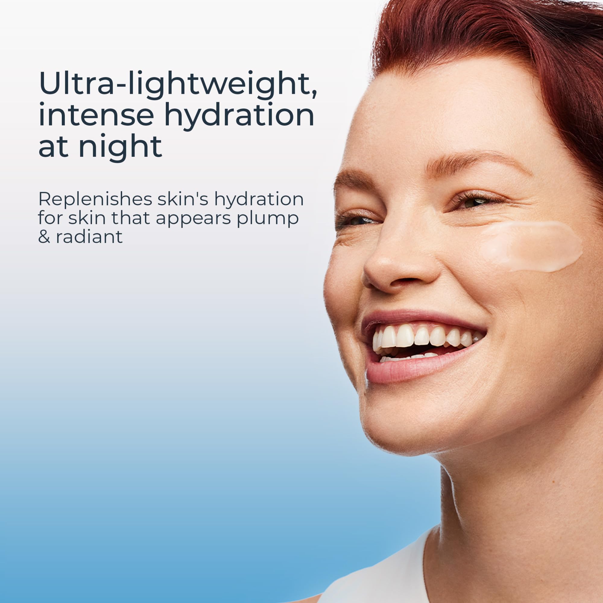 Eucerin Immersive Hydration micro-hyaluronic acid close-up illustrating deeper upper-layer hydration.