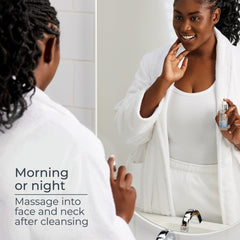 Close-up texture of Eucerin Immersive Hydration Serum shows smooth, silky formula