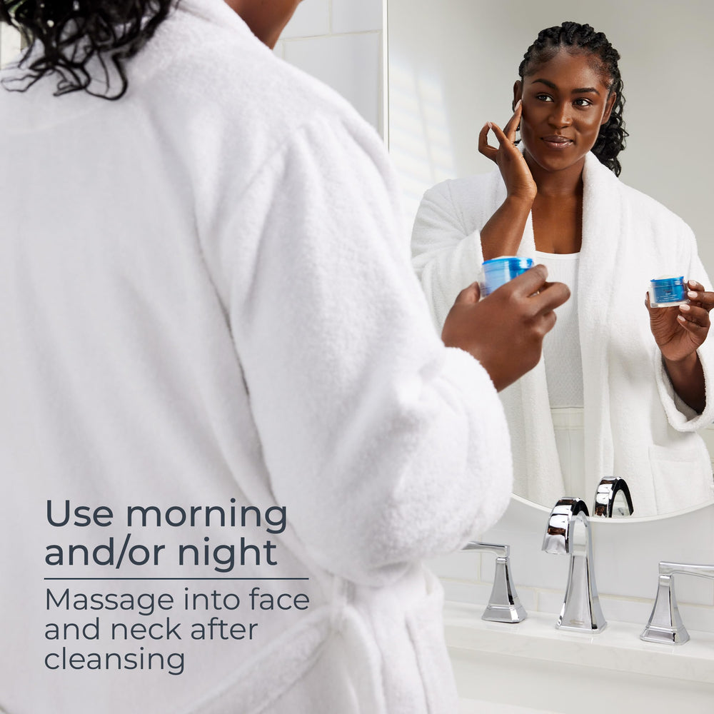 Eucerin Immersive Hydration jar on shelf display communicates ready-to-buy packaging.