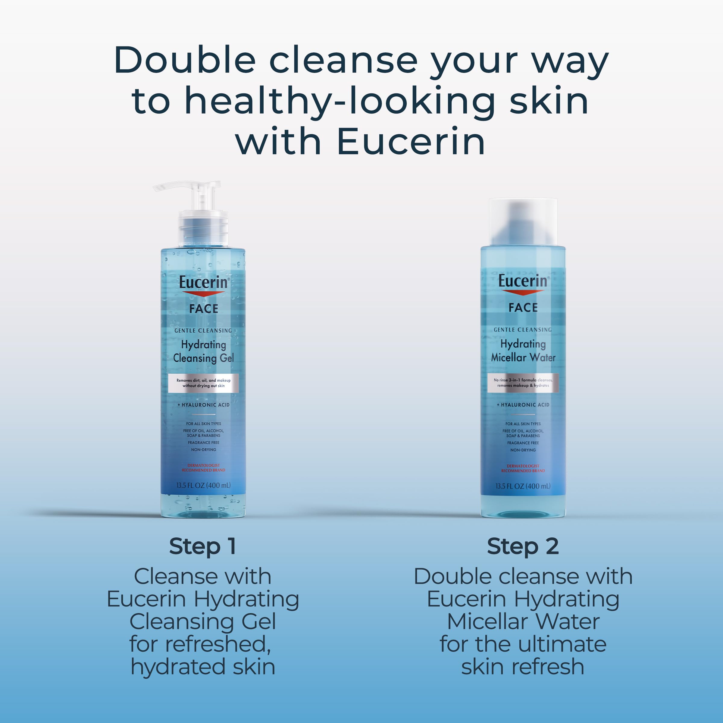 Eucerin micellar-water for morning and evening skincare routine use