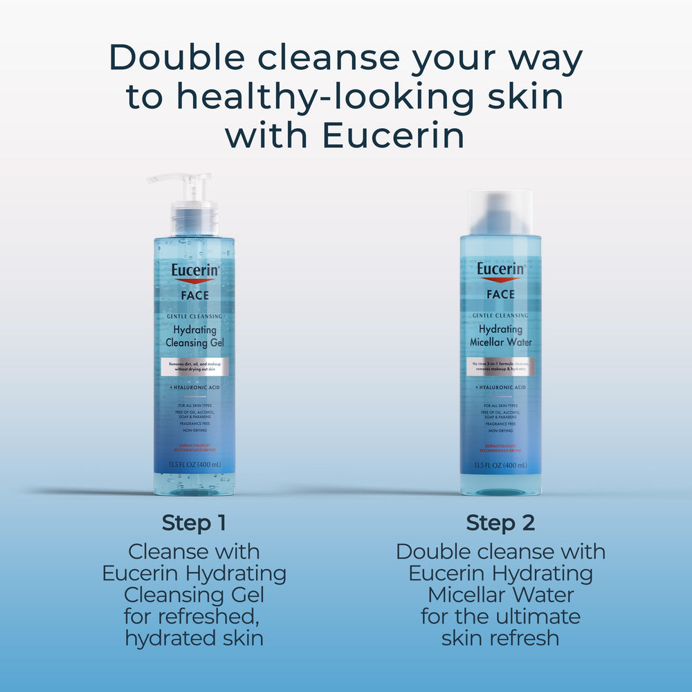 Eucerin micellar-water for morning and evening skincare routine use