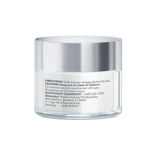 Eucerin Q10 night cream being applied to face and neck during nightly routine