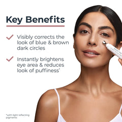 Eucerin Radiant Tone Eye Cream metal-applicator close-up with cooling feel.