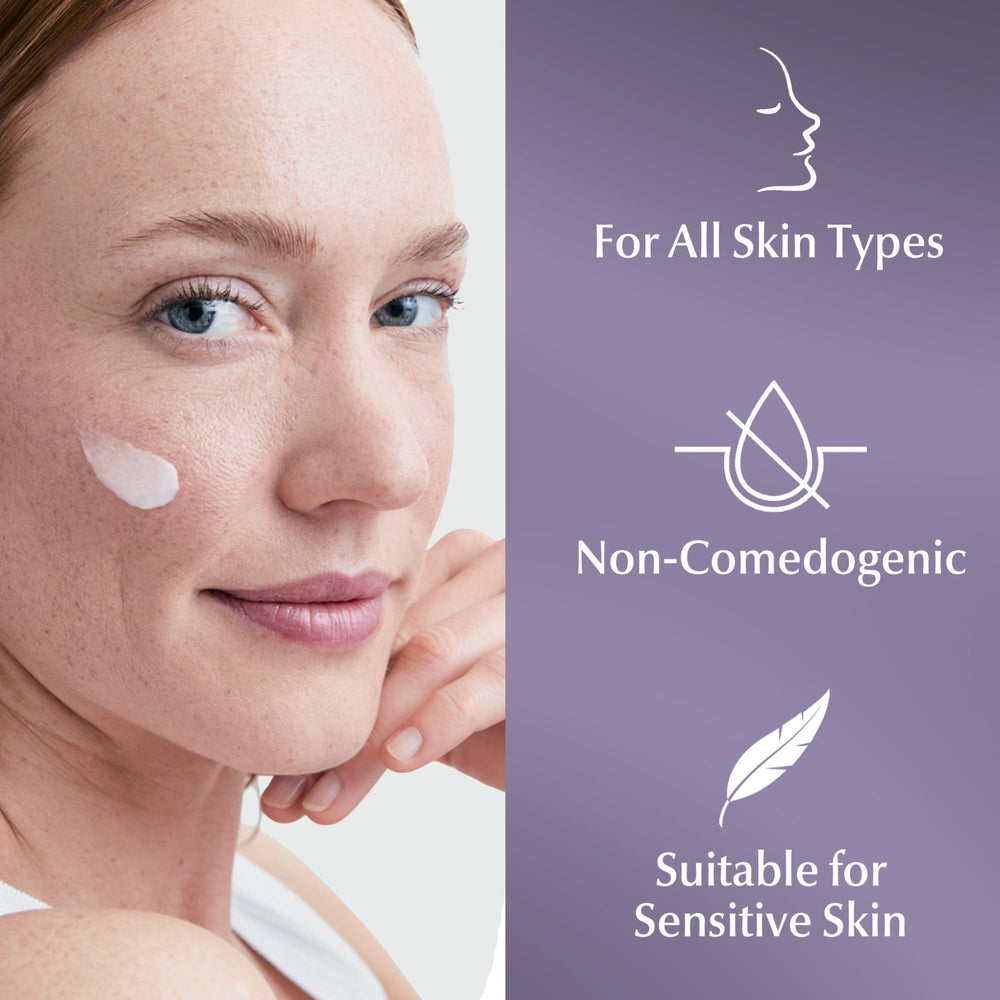 Applied to face and neck for a calm, hydrated morning routine.