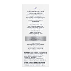 Eucerin Skin Balance Night Cream Provitamin B5 nourishes and hydrates overnight.