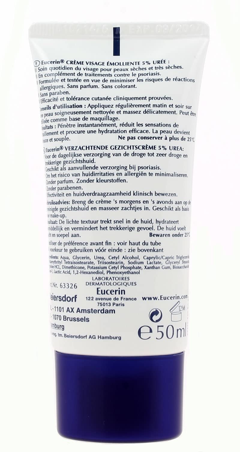 Eucerin smoothing cream beside makeup base highlights versatile daily use