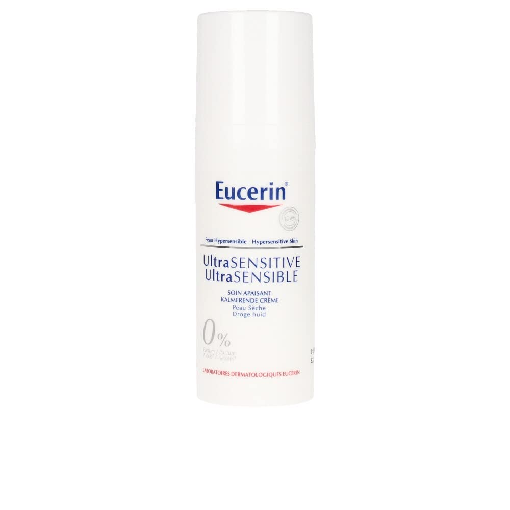 Eucerin UltraSENSITIVE soothing care dry skin 50ml cream container for calmer hypersensitive skin