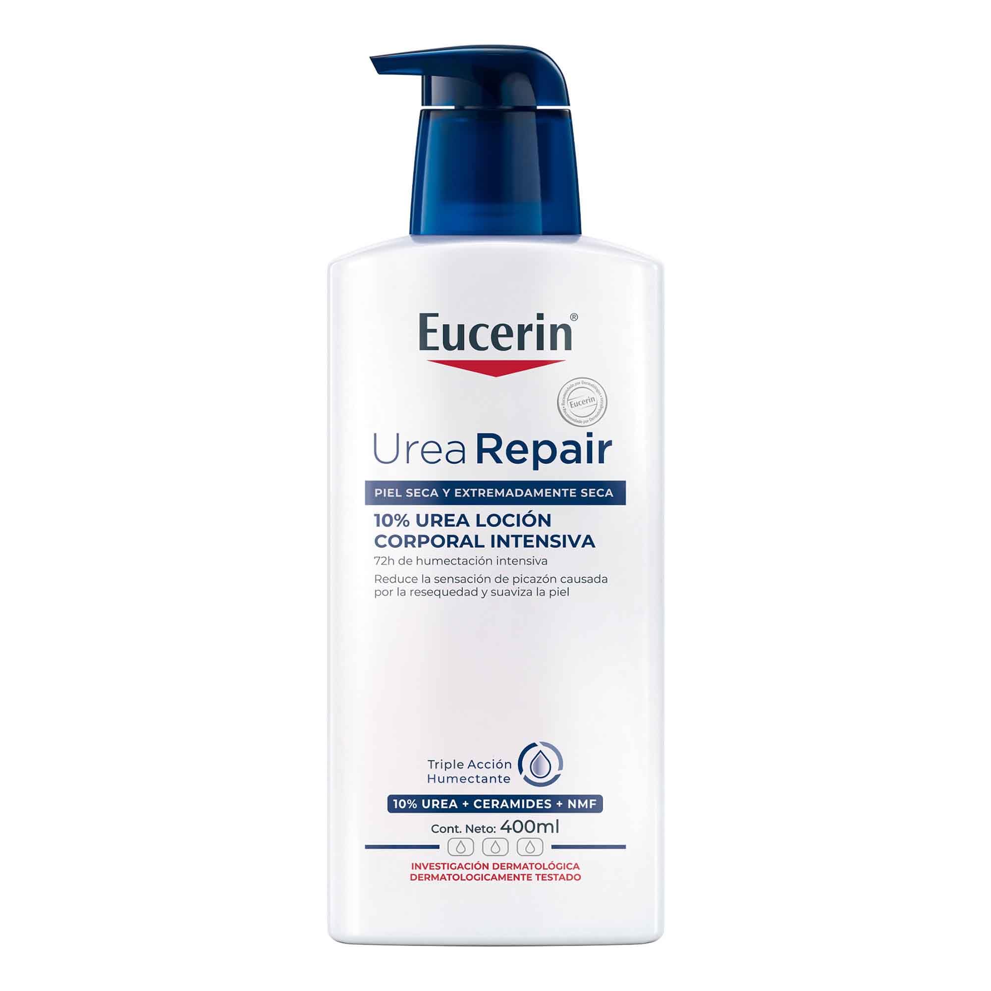 Eucerin Urea Repair Plus Intensive Lotion 400ml bottle front for deep hydration.