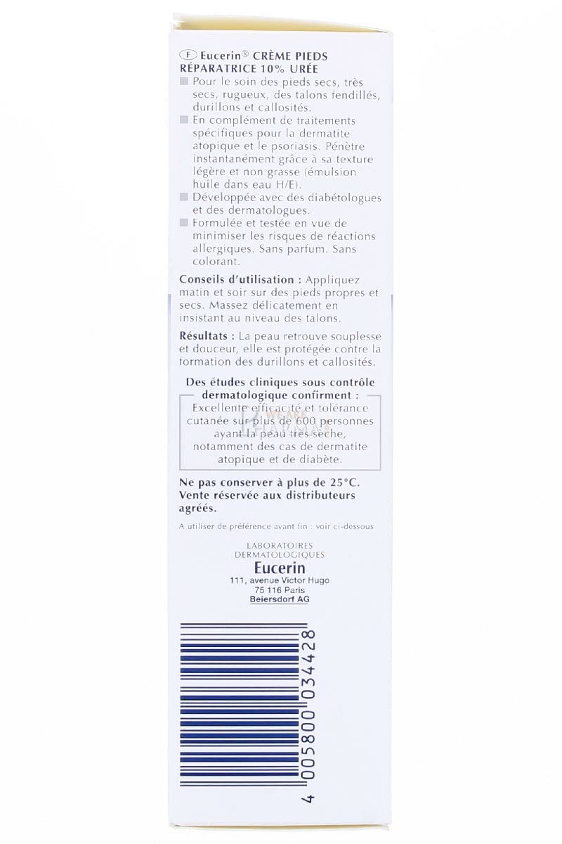 Eucerin UreaRepair Plus cream close-up shows rich emulsion texture
