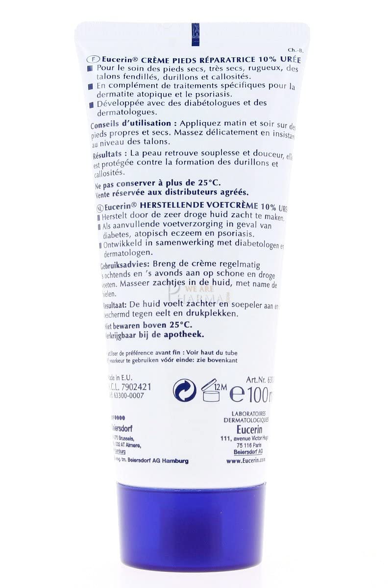 Eucerin UreaRepair Plus heel care use demonstrates skin-softening effect