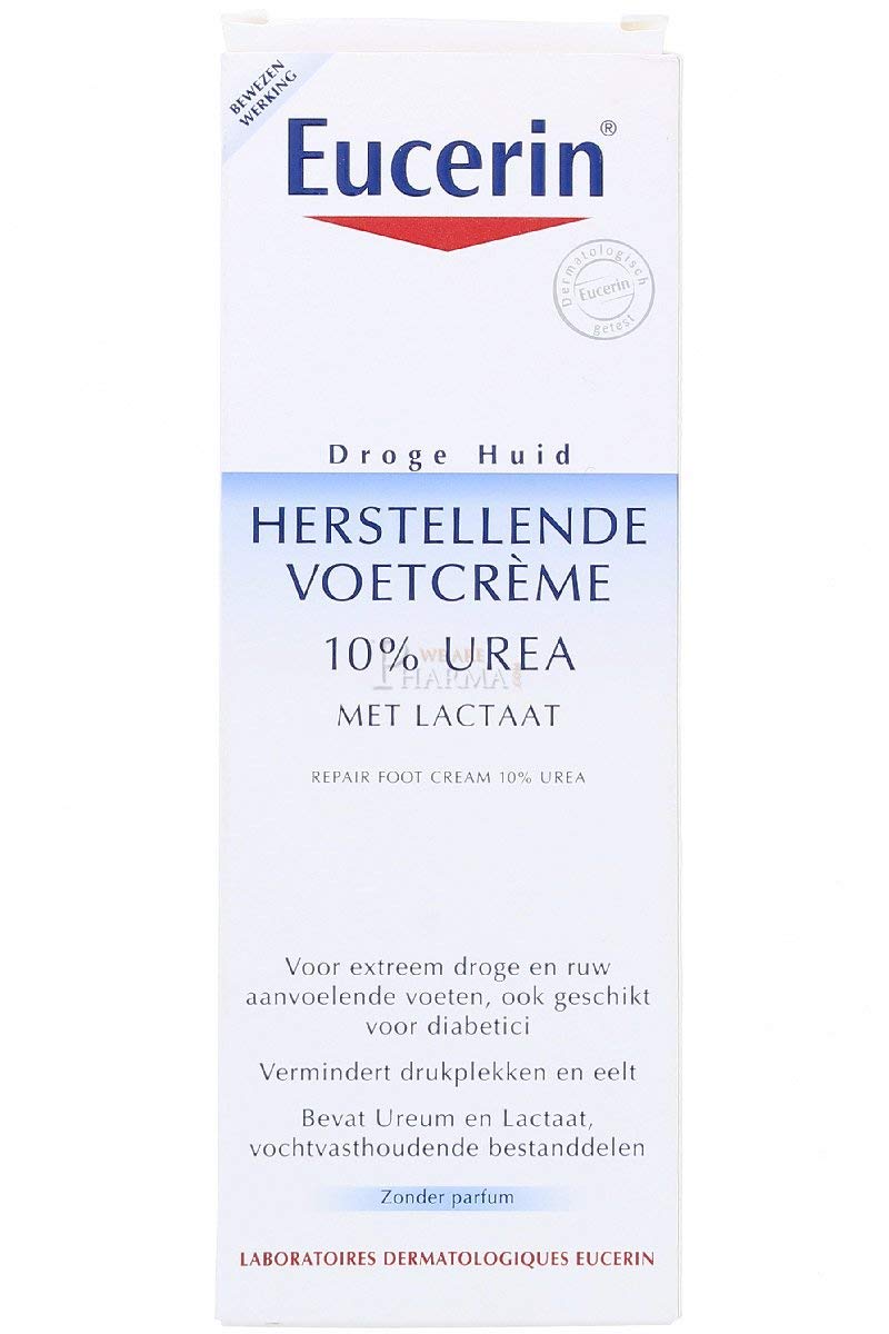 Eucerin UreaRepair Plus 100ml jar close-up highlights creamy texture