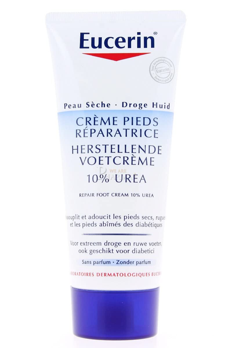 Eucerin UreaRepair Plus packaging back detail for ingredients