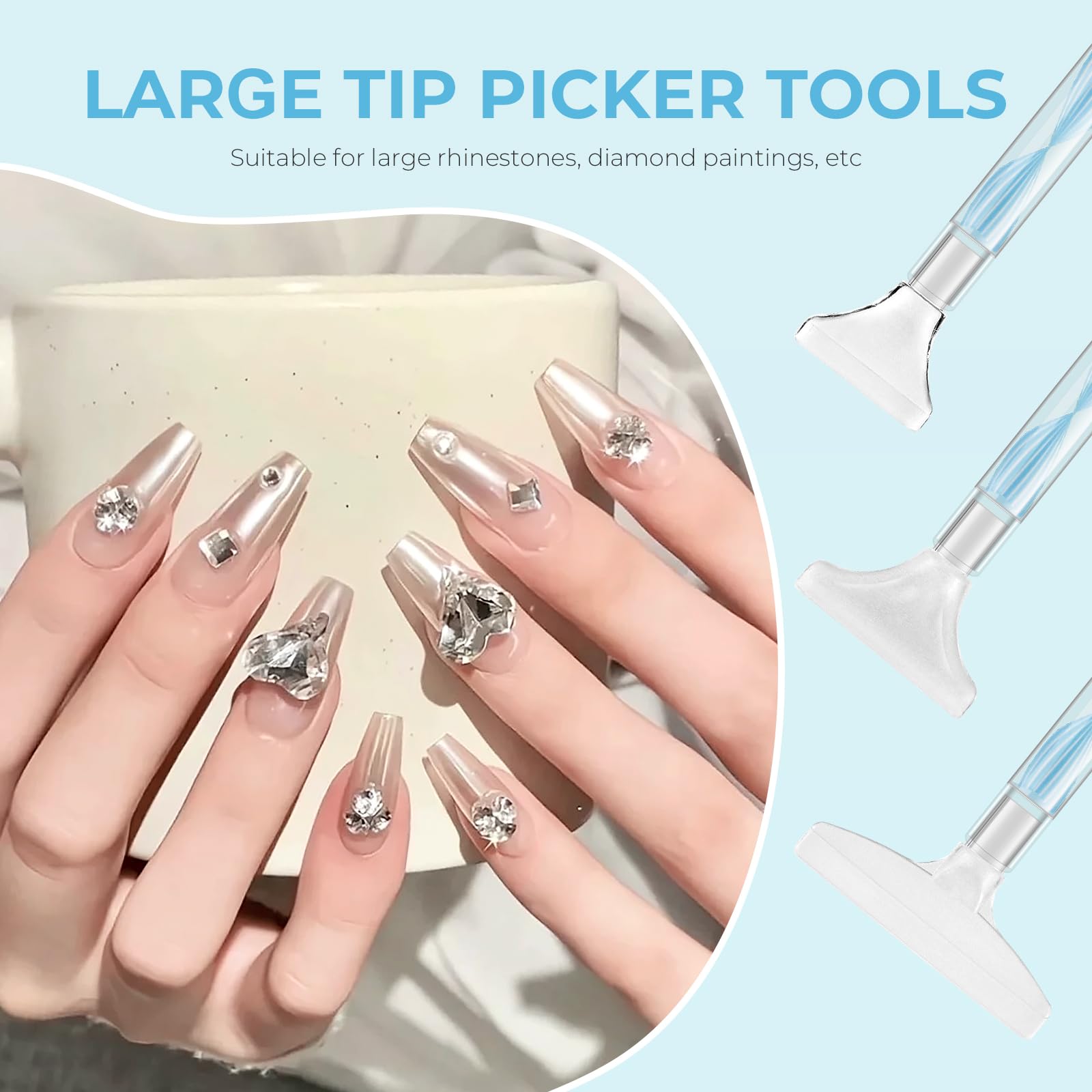 Eudaicful rhinestone tools kit suits nail art and jewelry making.