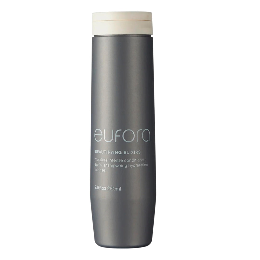 Eufora Beautifying Elixirs Moisture Intense bottle delivers deep hydration for dry hair.