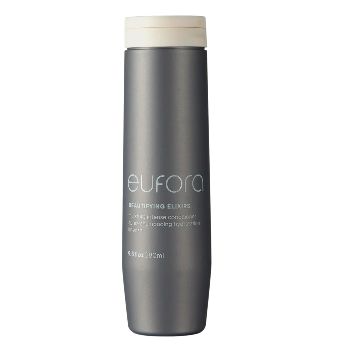 Eufora Beautifying Elixirs Moisture Intense bottle delivers deep hydration for dry hair.