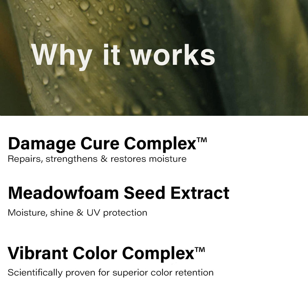 Eufora Bodifying Shampoo shimmer on damp strands indicates shine.