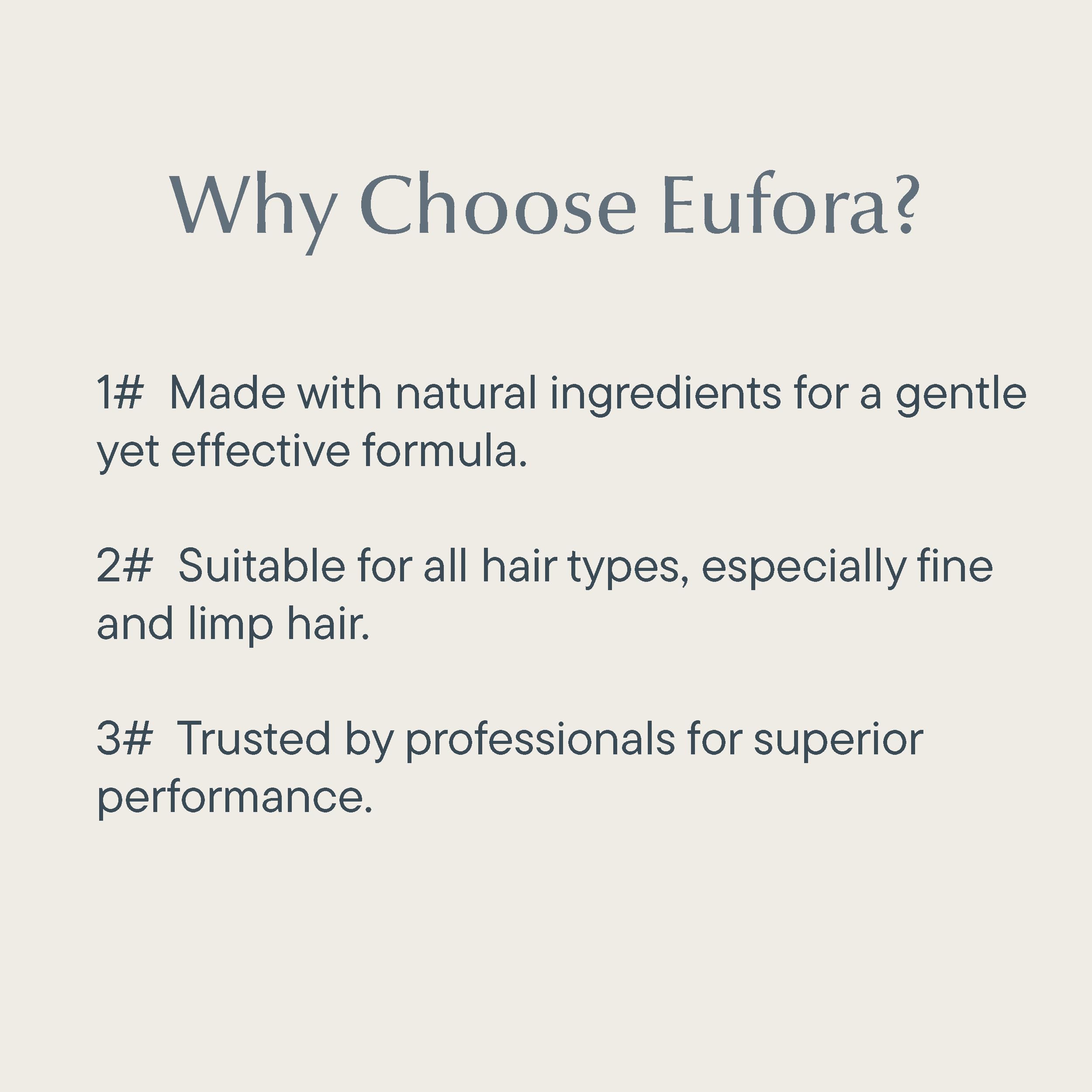 Eufora Full Effect Texturizing Spray protects color while texturizing