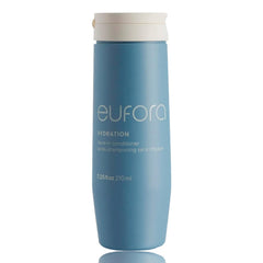 Eufora Hydration Leave-In Conditioner bottle on shelf for daily moisture and frizz control.