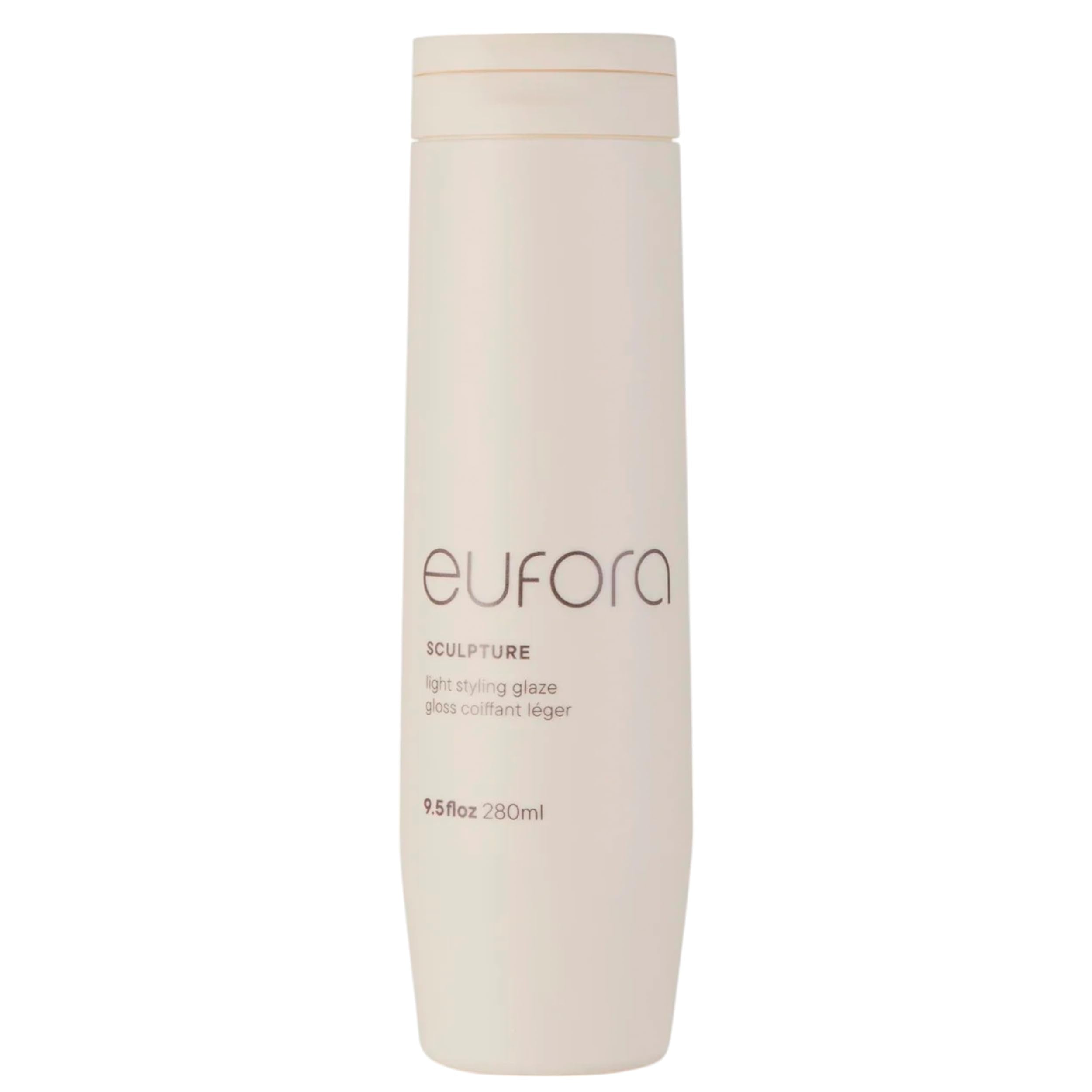 Eufora Sculpture Light Styling Glaze bottle highlights flexible hold for natural movement.