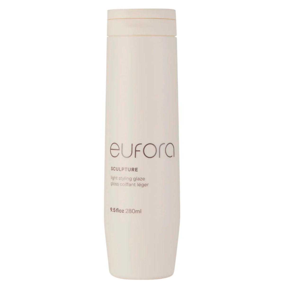 Eufora Sculpture Light Styling Glaze bottle highlights flexible hold for natural movement.