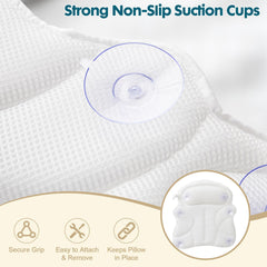 EULAXLAB tub pillow is machine washable with a protective laundry bag.