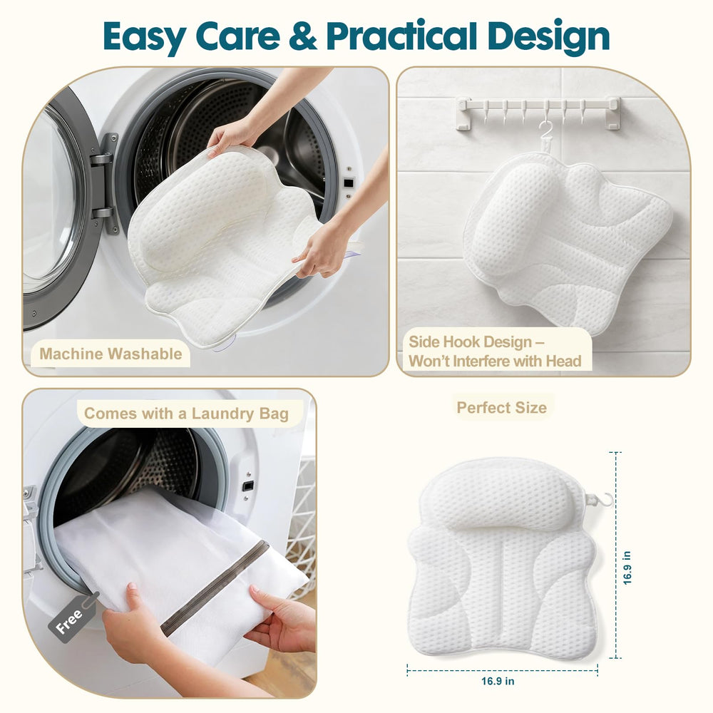 EULAXLAB pillow enables spa-like tub rituals for daily stress relief.