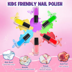 EULRGAUS kids nail kit green polish for playful designs and easy removal.
