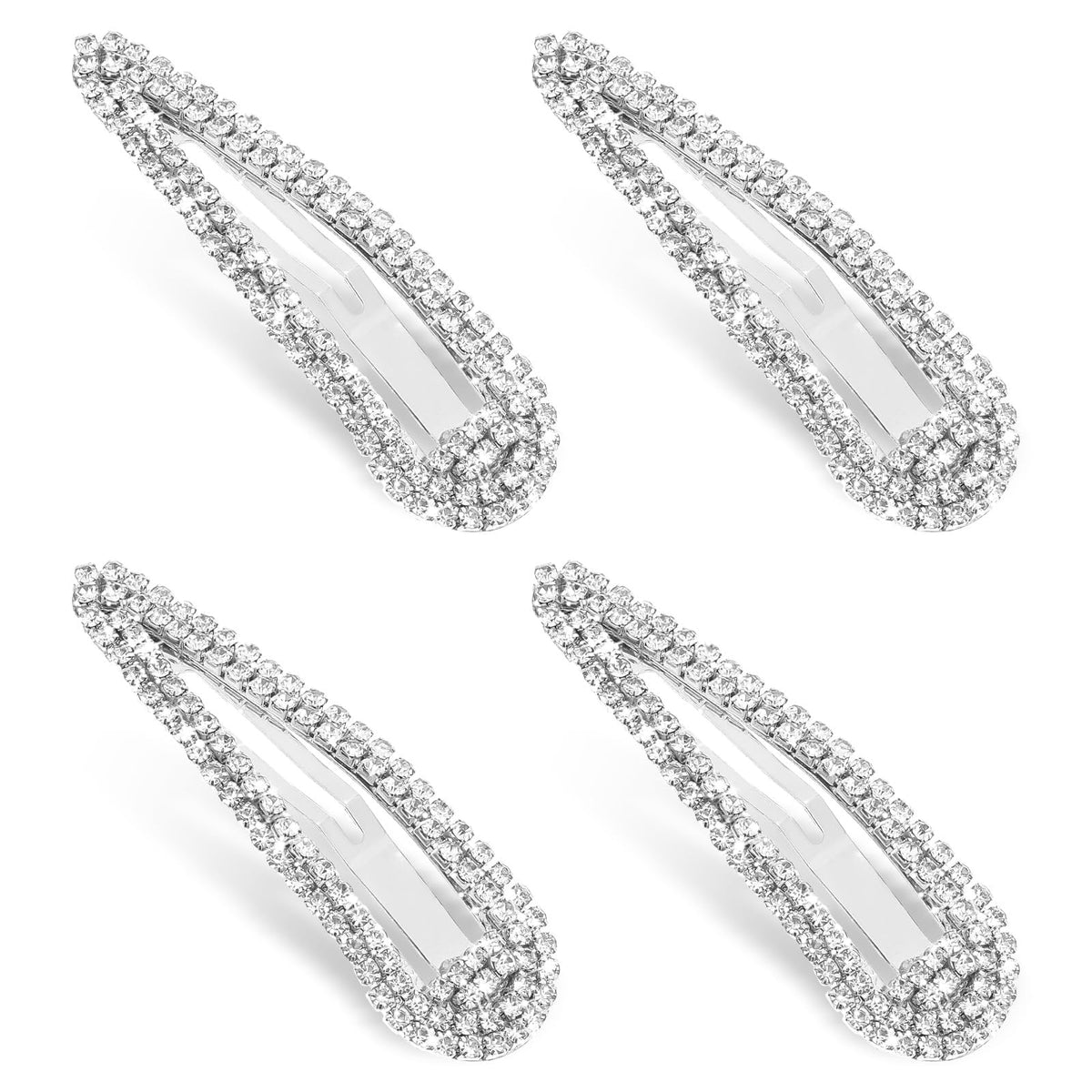 EupHHonycs rhinestone hairpin close-up with sparkling crystals for bridal sparkle.