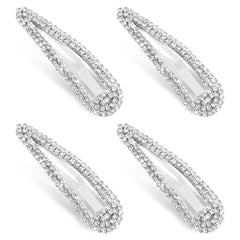 EupHHonycs rhinestone hairpin close-up with sparkling crystals for bridal sparkle.