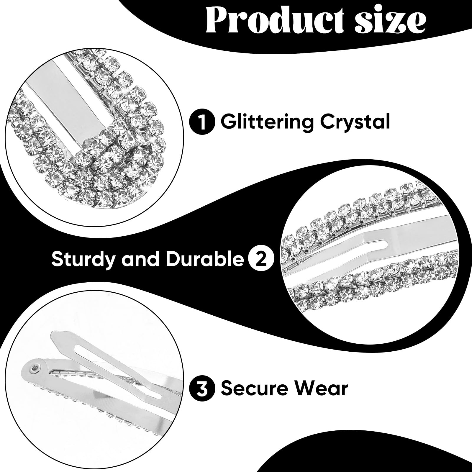 EupHHonycs silver hair clip for weddings with secure grip for all hair types.