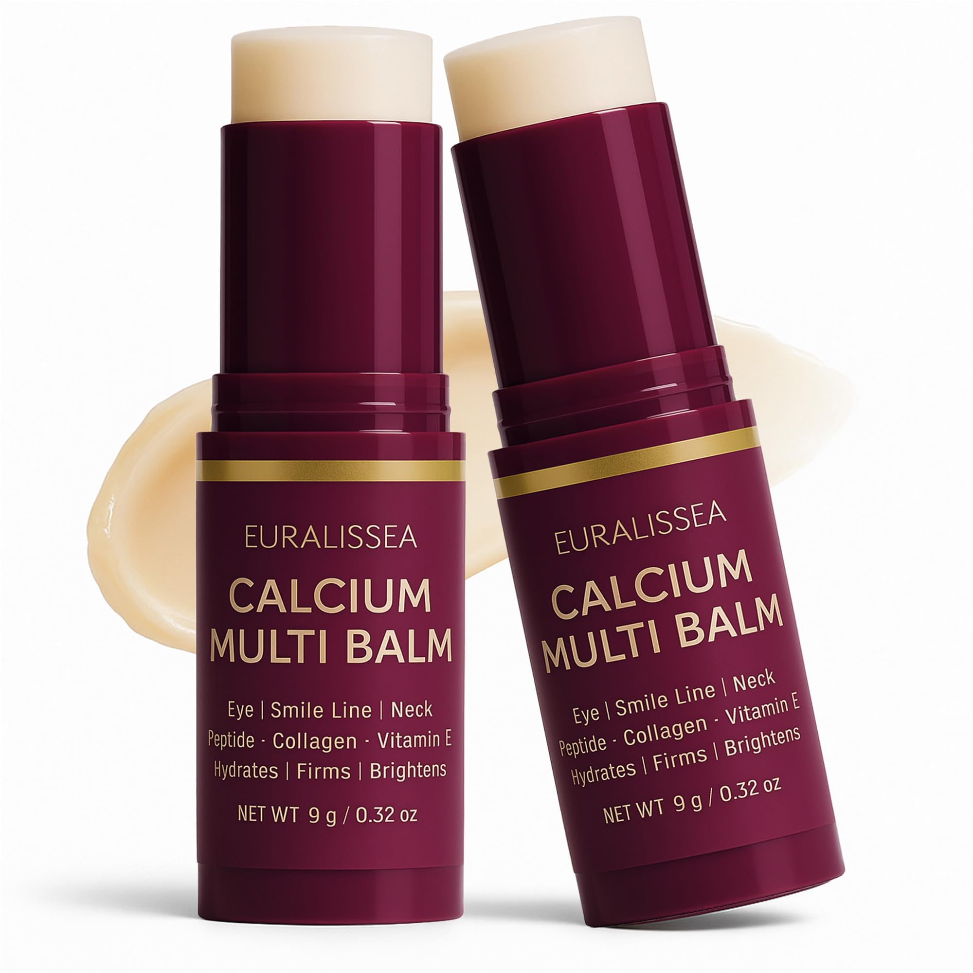 Euralissea Calcium Volume Multi Balm packaging shows compact travel-friendly design for hydration.